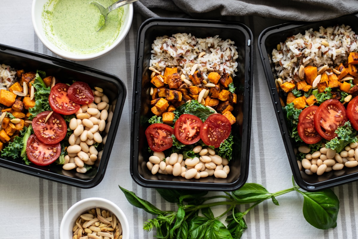 Antioxidant-rich foods including berries and leafy greens
